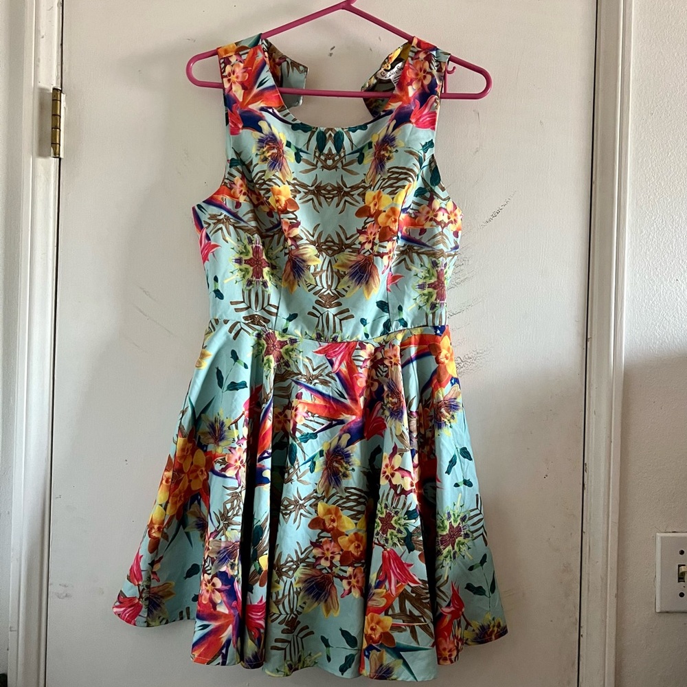 Bright floral dress